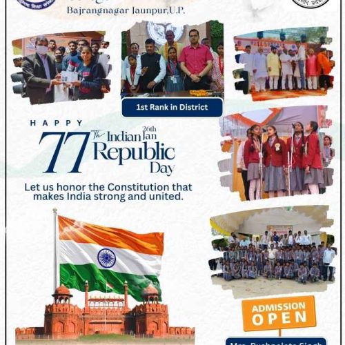 White Orange and Green Modern Indian Republic Day Greeting Instagram Post